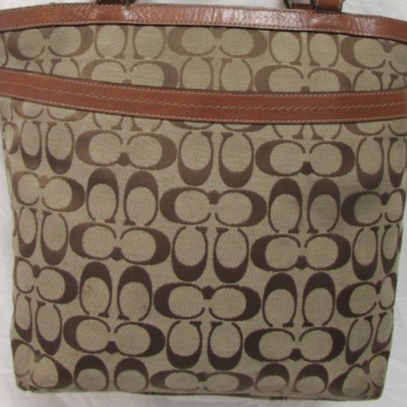 Coach Penelope Monogram Brown Trim Purse -F14693 - Picture 2 of 8